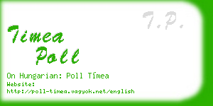 timea poll business card